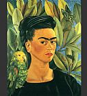 FridaKahlo-Self-Portrait-with-Bonito-1941 by Frida Kahlo